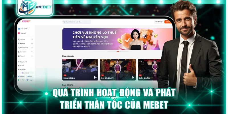 Quá trình hoạt động và phát triển thần tốc của MEBET